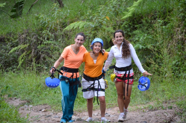 Juntas a la tirolina